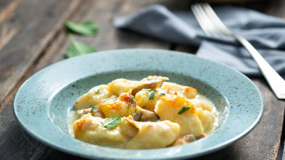 Гратен от пилешко и ньоки