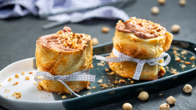 Рула от парено тесто с шоколадов крем