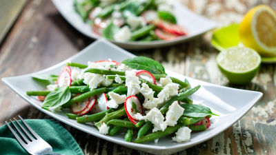 Салата от зелен фасул с лимонов дресинг
