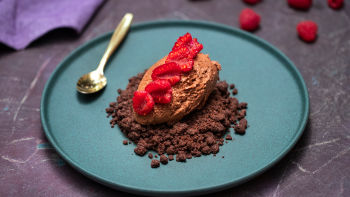 Шоколадов мус с малини