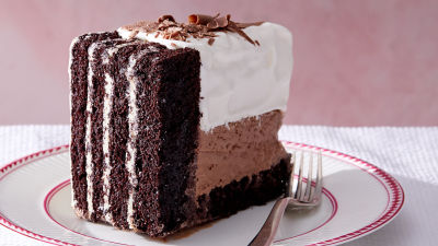 Тройно шоколадова сладоледена торта