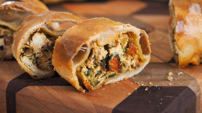 Щрудел с рикота и ндуя