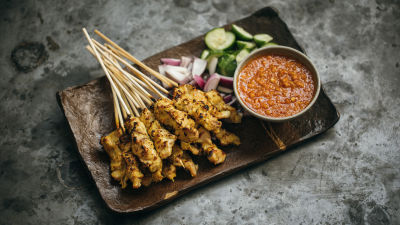 Пилешки сатай шишчета по малайзийски