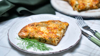 Бухнал омлет с тиквички