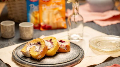 Пандишпаново руло със сметанов крем