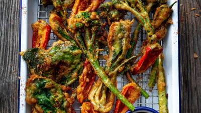 Зеленчуци в пикантна темпура