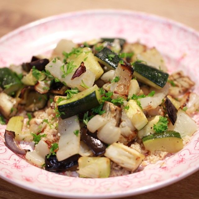 Кускус с печени зеленчуци