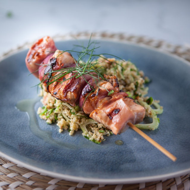 Шишчета със сьомга и панчета