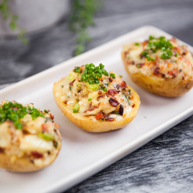 Печени пълнени картофи