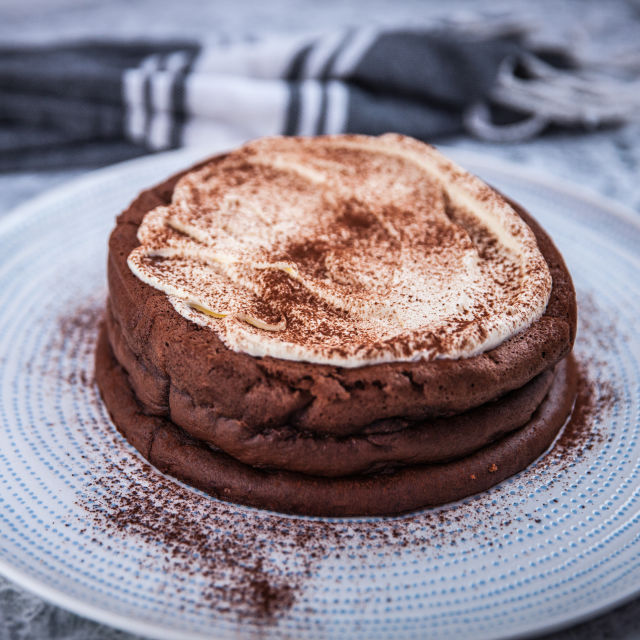 Печена шоколадова мус торта