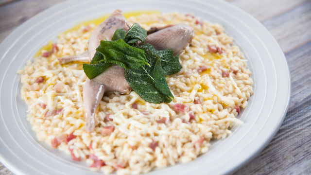 Ризото с пъдпъдък