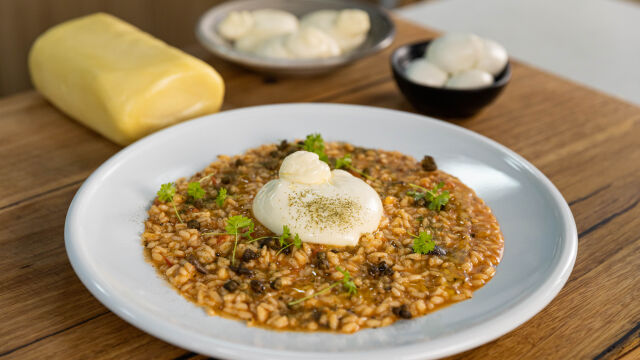 Ризото ала путанеска с бурата