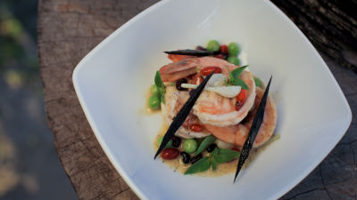 Kozice poširane u vaniliji