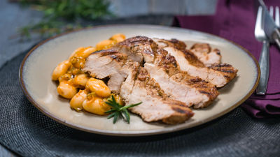 Marinirana svinjska pisanica sa sofenka grahom