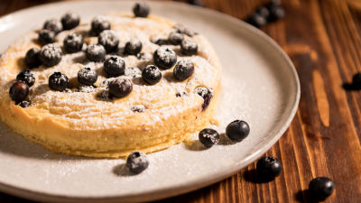 Clafoutis de Mirtilos e Earl Grey