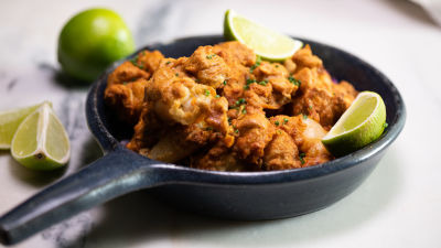 Gambas em Crosta de Amêndoa