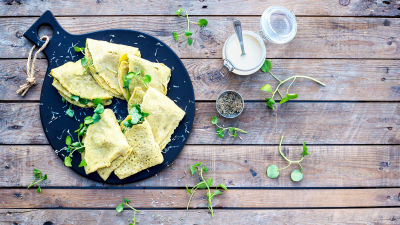 Crepes de Grão Árabes