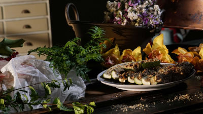Curgete Recheada com Queijo e Tomate
