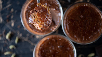 Creme Queimado de Chocolate e Cardamomo