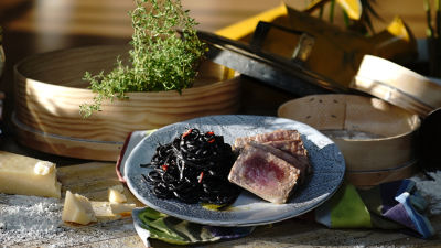 Esparguete Bêbado com Atum Braseado