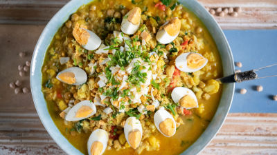 Estufado de Grão com Bacalhau