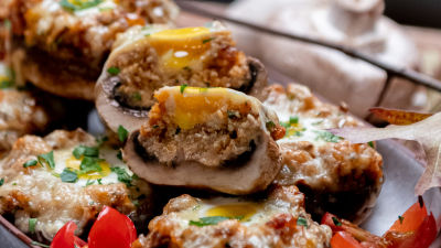 Cogumelos Brancos Recheados