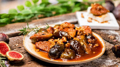 Figos Caramelizados com Requeijão