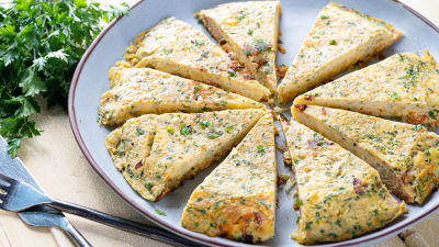 Tortilha com Batatas, Repolho e Cenoura