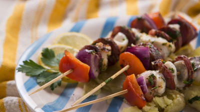 Espetadas de Tamboril e Lulas