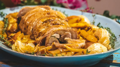 Perna de Peru no Forno com Batatinhas