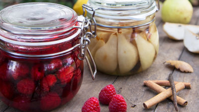 Conserva de Pêra e Conserva de Framboesa