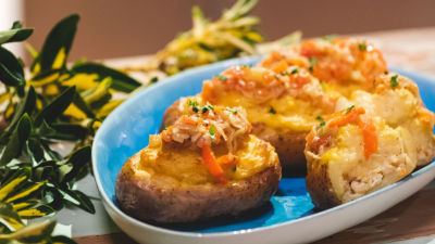 Batatas Recheadas com Pescada