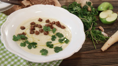 Creme de Pastinaga e Maçã