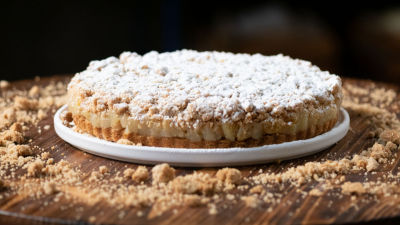 Crumble de Maçã Bravo de Esmolfe, Sultanas e Vinho Madeira (sem glúten)
