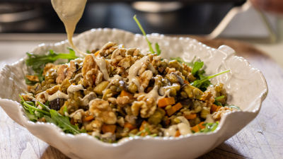 Salada de Lentilhas, Legumes Assados e Feta