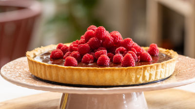 Tarte vegan de Chocolate e Framboesas