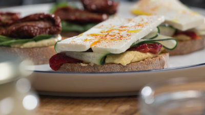 Entrada de Húmus de Grão e Baba Ganoush