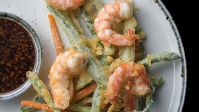 Tempura de Legumes e Camarão