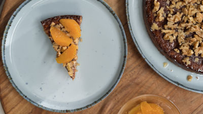 Bolo de Nozes e Laranja