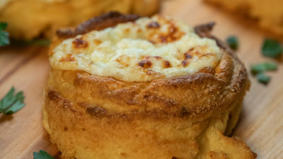 Suflês de Queijo Cabra