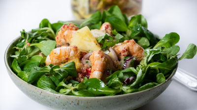 Salada de Ananás com Camarão