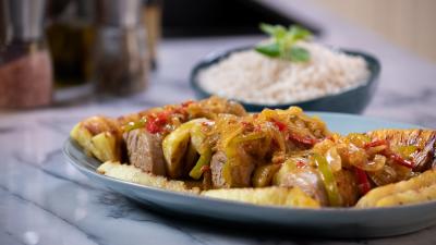 Lombinhos de Porco na Frigideira com Ananás