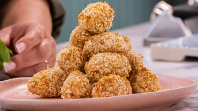 Pastelinhos de bacalhau com panko