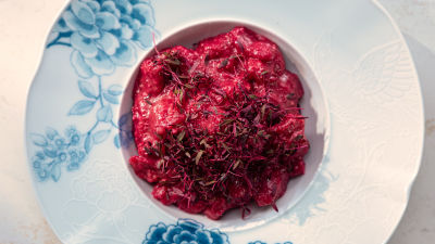 Gnocchi de Beterraba