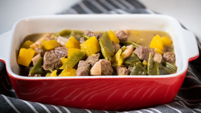 Estufado de Carne, Marmelos e Batata-Doce