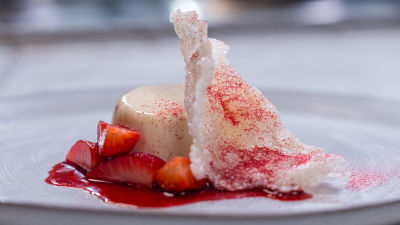 Pannacotta de Amêndoa e Tomilho