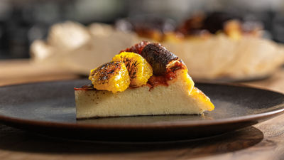 Tarte de Queijo com Laranja