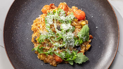 Risotto de Beringela e Tomate