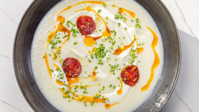 Creme de Espargos com Chouriço