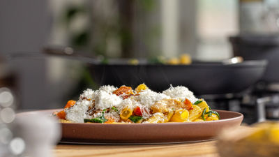 Massa de Frango Assado e Legumes